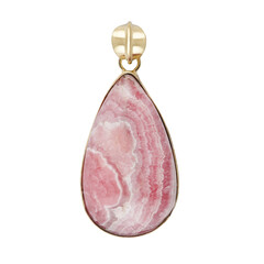 Zilveren hanger met een rhodochrosiet (Bali Barong)