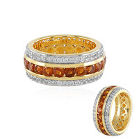 Zilveren ring met Brandy Citrienen