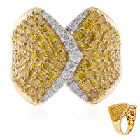 Gouden ring met SI2 Oranje Diamanten (CIRARI)