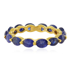 Zilveren ring met Madagaskar Blauwe Saffieren