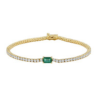 Gouden armband met een AAA Zambia smaragd (CIRARI)