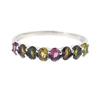 Zilveren ring met toermalijnen