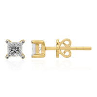 Gouden oorbellen met IF Diamanten (D)