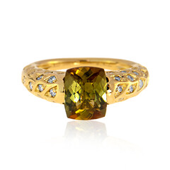 Gouden ring met een andalusiet (de Melo)