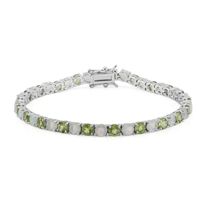 Zilveren armband met Birmese Peridoots