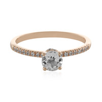 Gouden ring met een witte kunziet (Adela Gold)