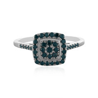 Zilveren ring met een I3 Champagne Diamant