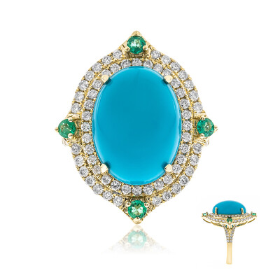 Gouden ring met een Sleeping Beauty Turkoois