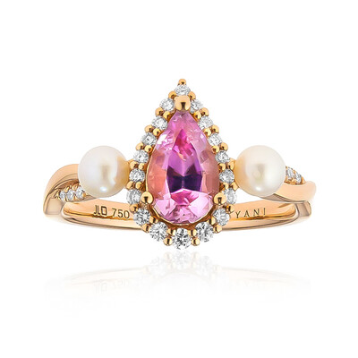Gouden ring met een Roze diaspoor (AMAYANI)