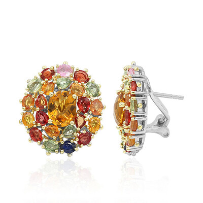 Zilveren oorbellen met citrienstenen (Dallas Prince Designs)