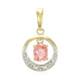 Zilveren hanger met een Padparadscha saffier