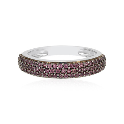 Zilveren ring met rhodolieten (MONOSONO COLLECTION)