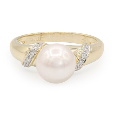 Gouden ring met een Akoya parel (TPC)