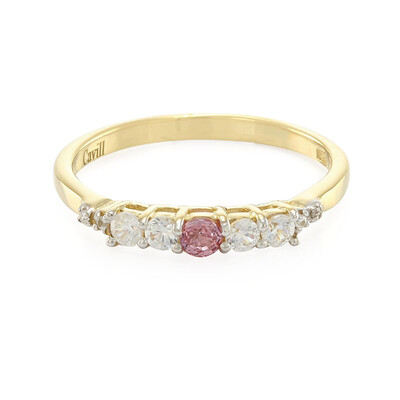 Zilveren ring met een Padparadscha saffier