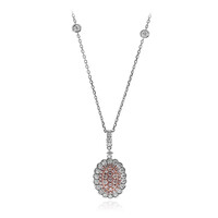 Gouden halsketting met I1 Roze Diamanten (CIRARI)