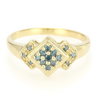 Zilveren ring met Fancy diamanten
