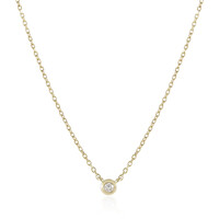 Gouden halsketting met een loepzuivere (G) diamant