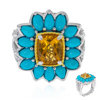 Zilveren ring met een citrien (Dallas Prince Designs)