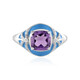 Zilveren ring met een amethist