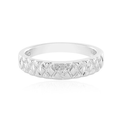 Zilveren ring met I2 (I) Diamanten