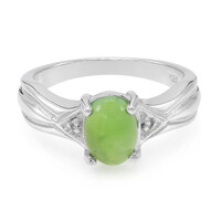 Zilveren ring met een keizerlijk chrysopraas