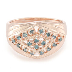 Zilveren herenring met Fancy diamanten