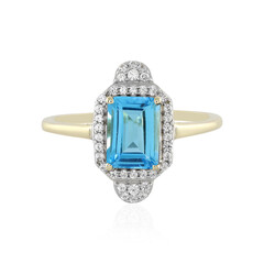 Gouden ring met een Zwitsers-blauwe topaas (Adela Gold)