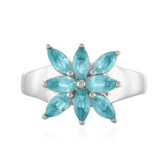 Zilveren ring met Blauwe apatieten