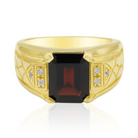 Zilveren ring met een granaat