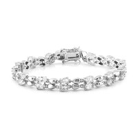Zilveren armband met witte topaasstenen