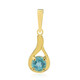 Zilveren hanger met een Blauwe apatiet