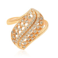 Gouden ring met SI1 Argyle Rose De France Diamanten