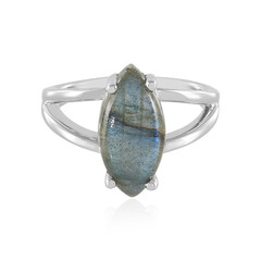 Zilveren ring met een labradoriet