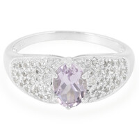 Zilveren ring met een lavendel amethist