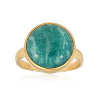 Zilveren ring met een amazoniet (Bali Barong)
