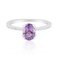 Zilveren ring met een amethist