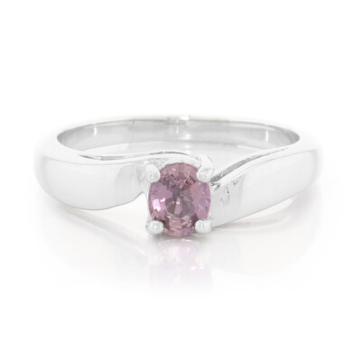 Zilveren ring met een Onverhitte Purper Saffier