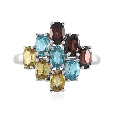 Zilveren ring met Ratanakiri zirkonen