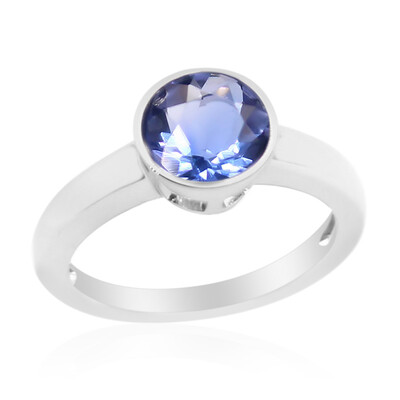 Zilveren ring met een kleurwissel fluoriet (MONOSONO COLLECTION)