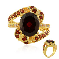 Zilveren ring met een Indische Granaat