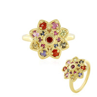 Zilveren ring met een saffier