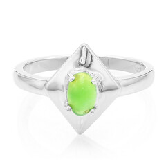Zilveren ring met een keizerlijk chrysopraas