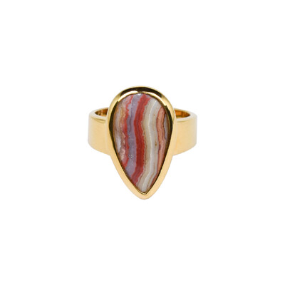 Zilveren ring met een Kant Agaat