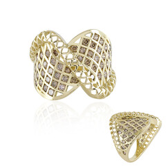 Gouden ring met I2 Champagne Diamanten (Ornaments by de Melo)