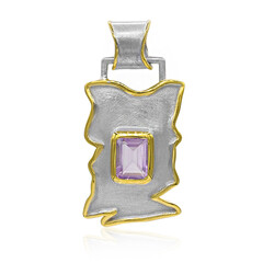 Zilveren hanger met een lavendel amethist