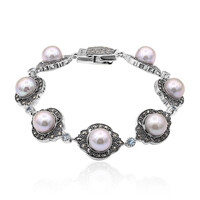 Zilveren armband met zoetwater kweekparels (Annette classic)