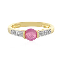 Zilveren ring met een Madagaskar Roze Saffier