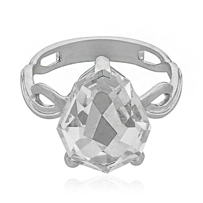 Zilveren ring met een witte kwarts (TPC)