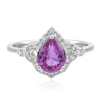 Gouden ring met een roze saffier (CIRARI)