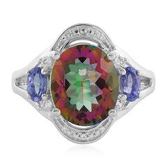 Zilveren ring met een mystieke kwarts